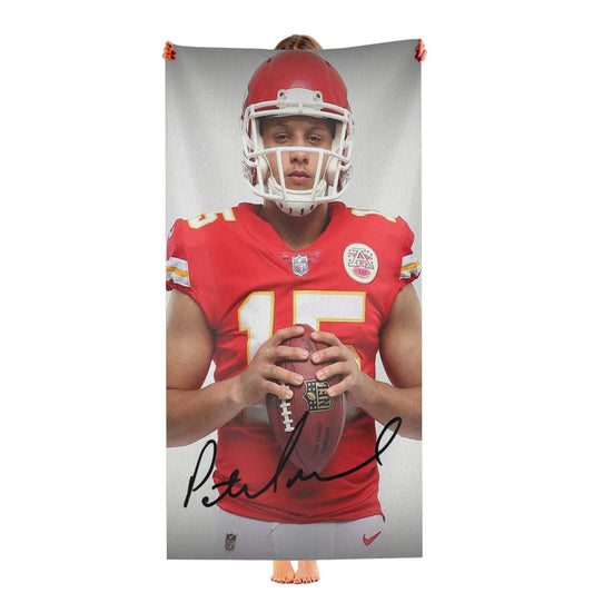 Patrick Mahomes Kansas City Chiefs Signature Ultra-Soft Luxury Bathroom Towels