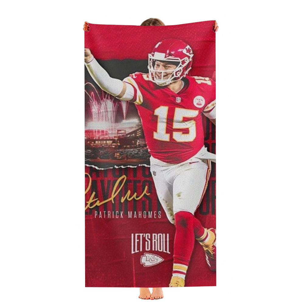 Patrick Mahomes Kc Chiefs Ultra-Soft Luxury Bathroom Towels