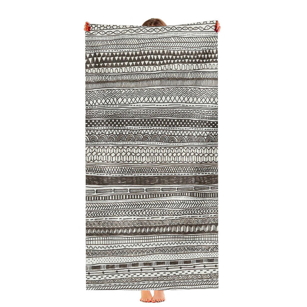 Pattern Black Sweet Ultra-Soft Luxury Bathroom Towels