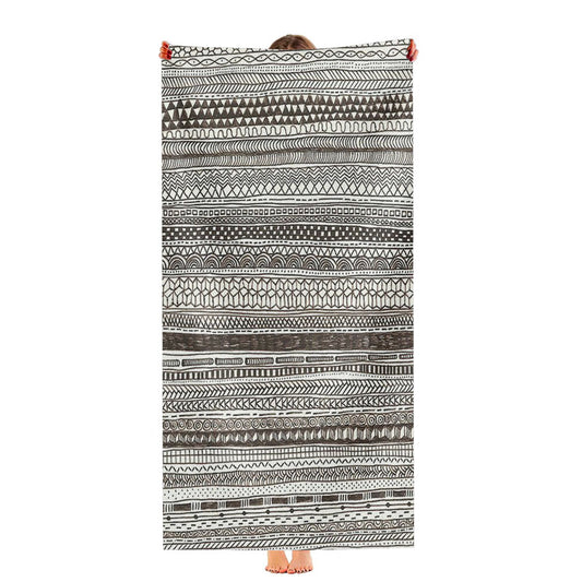Pattern Black Sweet Ultra-Soft Luxury Bathroom Towels