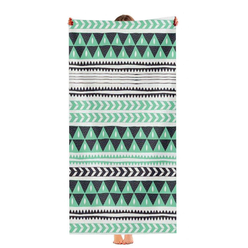 Pattern Blue Sky Mint Ultra-Soft Luxury Bathroom Towels