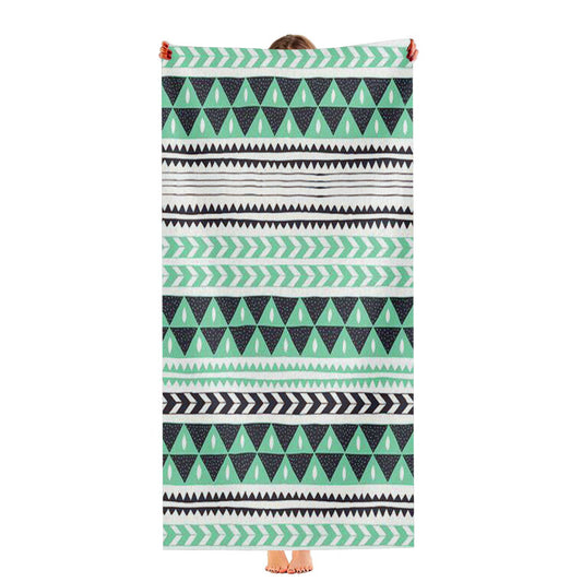 Pattern Blue Sky Mint Ultra-Soft Luxury Bathroom Towels