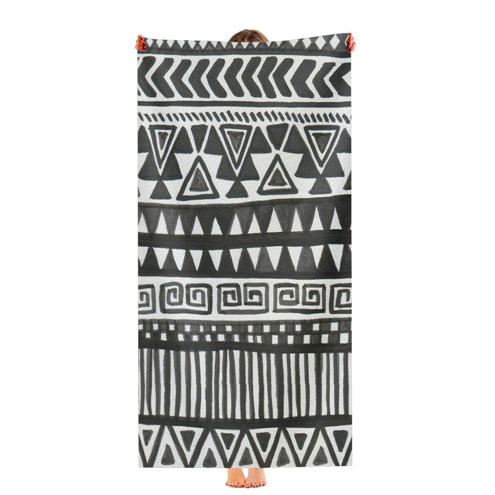 Pattern Cat Black Ultra-Soft Luxury Bathroom Towels