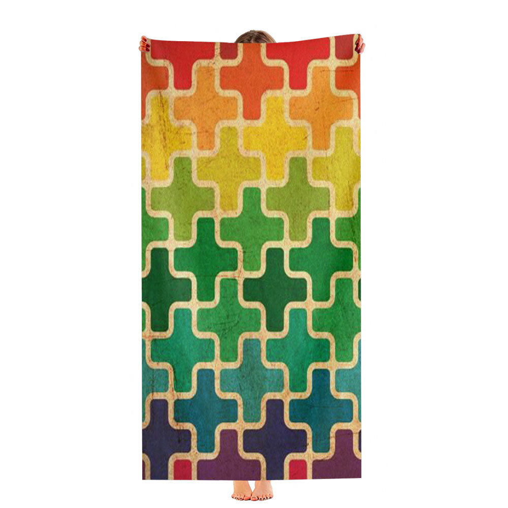 Pattern Colorfull Smile Ultra-Soft Luxury Bathroom Towels