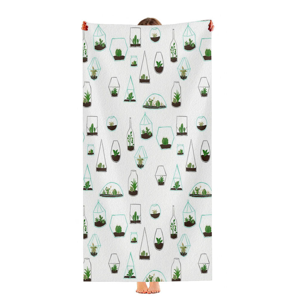 Pattern Go Green Flora Ultra-Soft Luxury Bathroom Towels