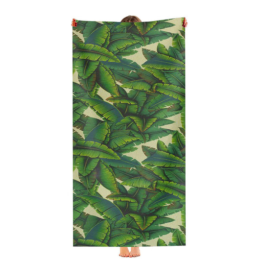 Pattern Green White Ultra-Soft Luxury Bathroom Towels
