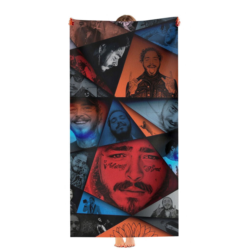 Pattern Postmalone Collage Ultra-Soft Luxury Bathroom Towels