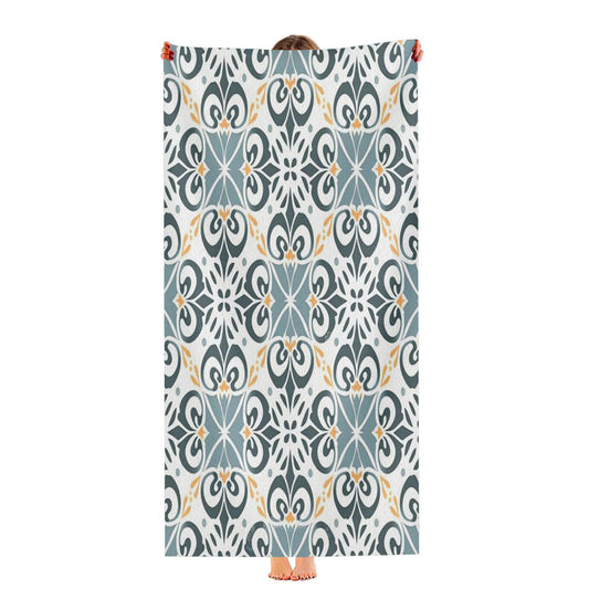 Pattern With A Floral Ornament Ultra-Soft Luxury Bathroom Towels