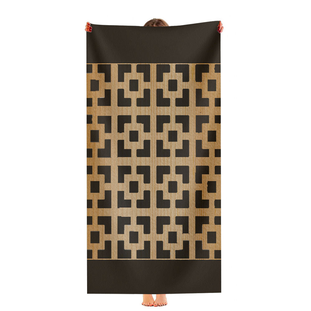 Pattern Wood Ultra-Soft Luxury Bathroom Towels