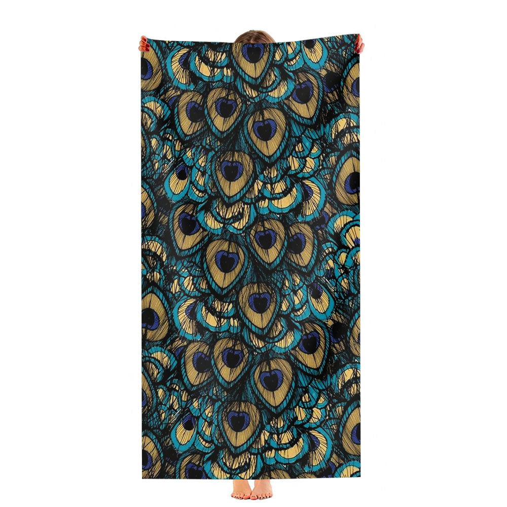 Peacock Pattern Ultra-Soft Luxury Bathroom Towels