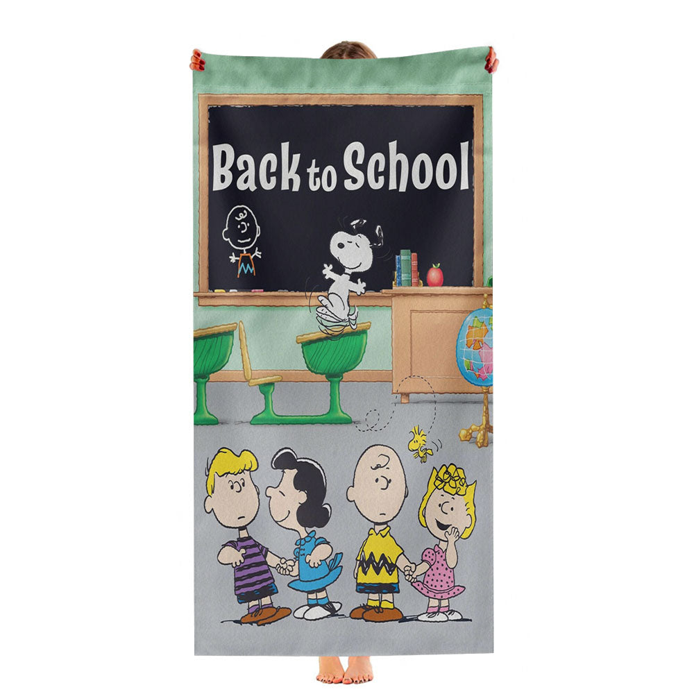 Peanuts Back To Class Ultra-Soft Luxury Bathroom Towels
