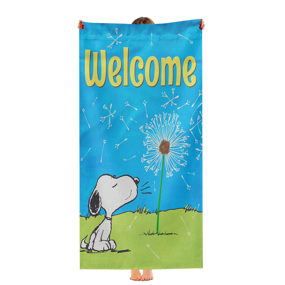 Peanuts Blowing Dandelions Ultra-Soft Luxury Bathroom Towels