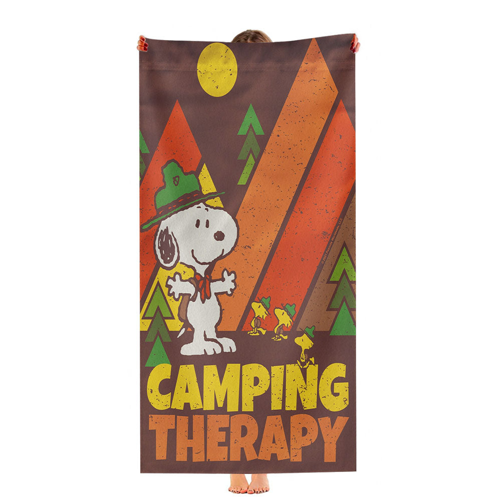 Peanuts Camping Therapy Snoopy Ultra-Soft Luxury Bathroom Towels