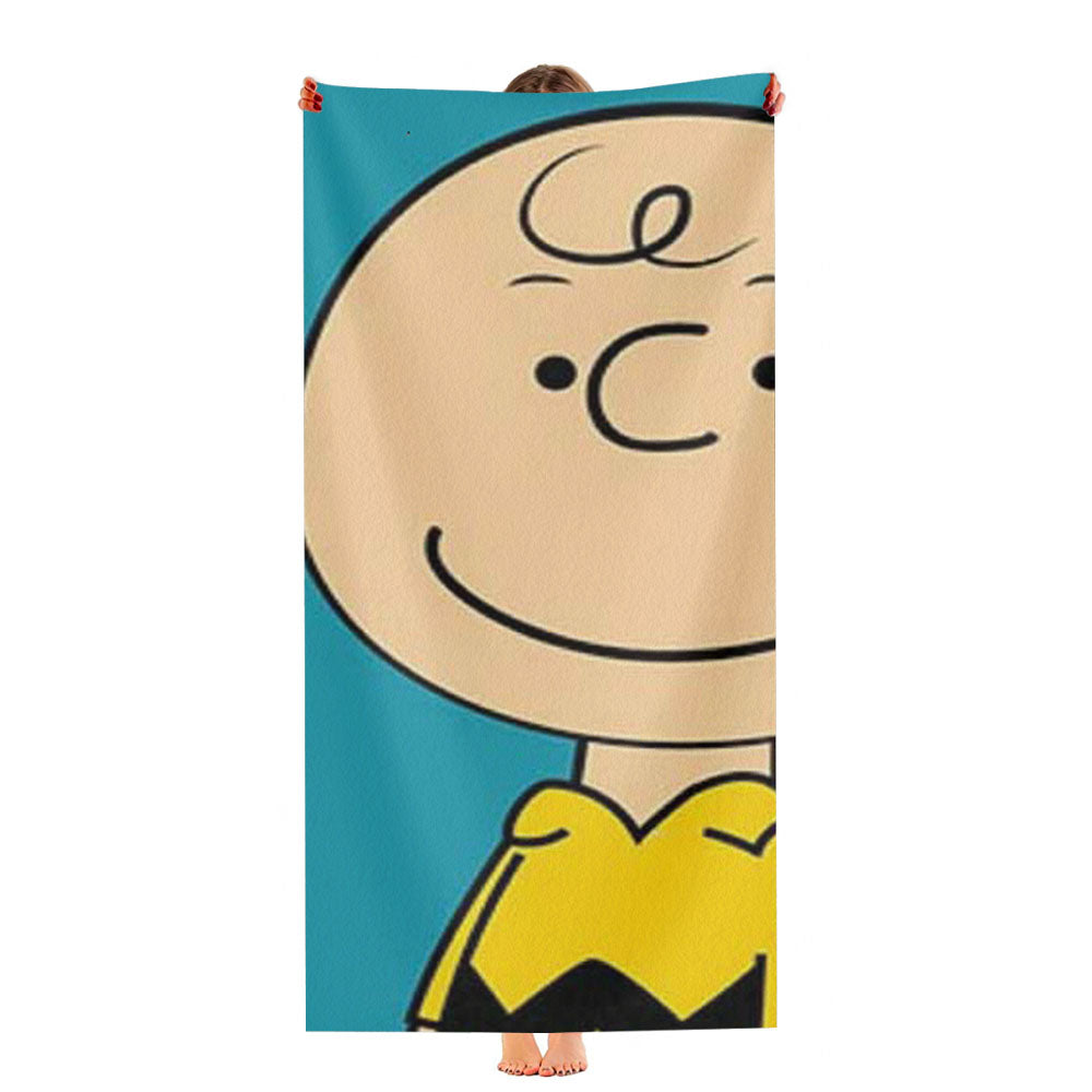 Peanuts Charlie Brown Blue Ultra-Soft Luxury Bathroom Towels