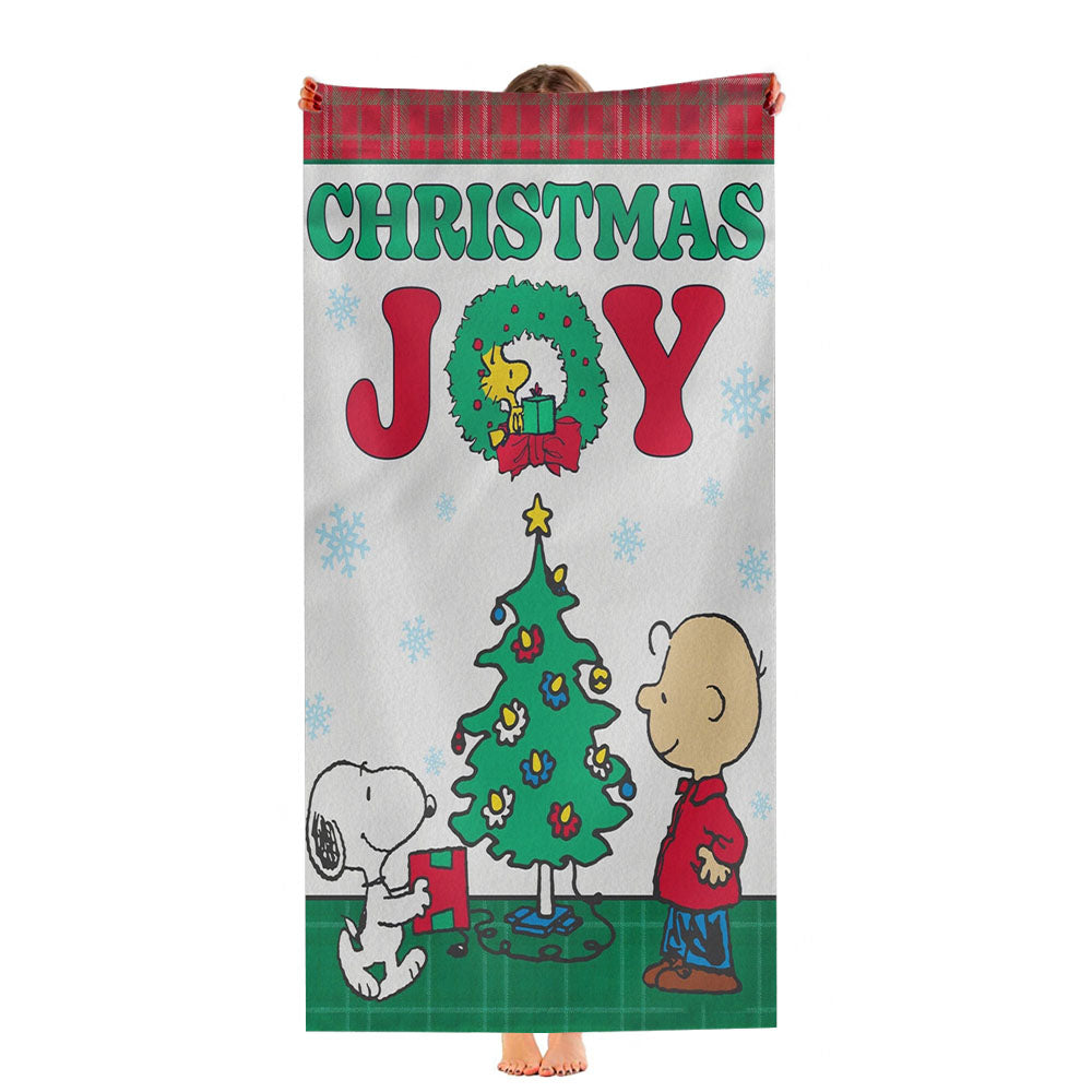 Peanuts Christmas Joy Ultra-Soft Luxury Bathroom Towels