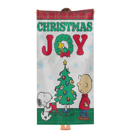 Peanuts Christmas Joy Ultra-Soft Luxury Bathroom Towels