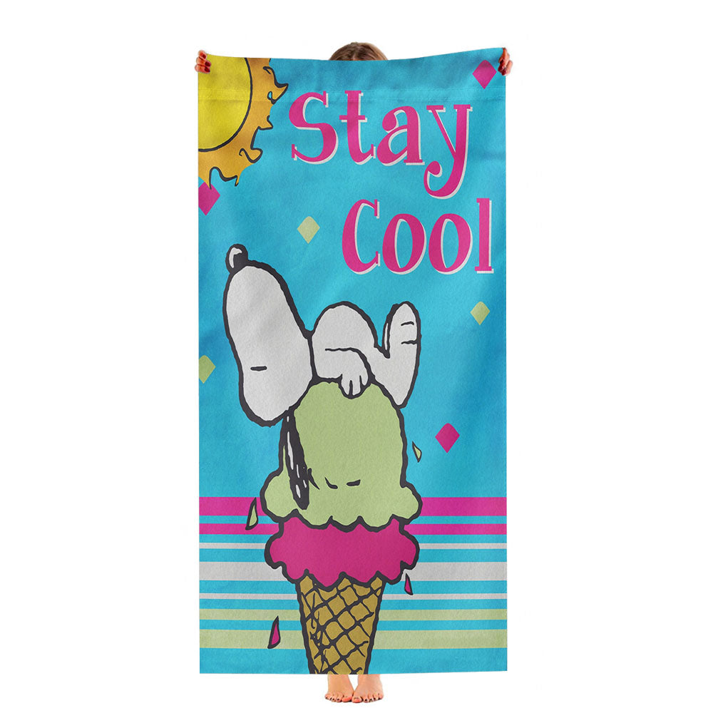 Peanuts Double Scoop Snoopy Ultra-Soft Luxury Bathroom Towels