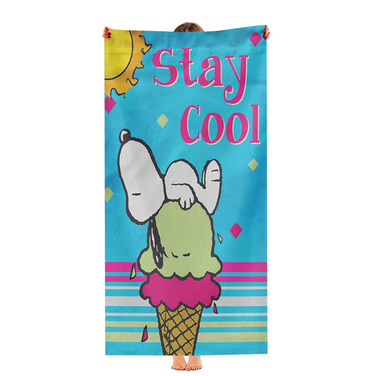 Peanuts Double Scoop Snoopy Ultra-Soft Luxury Bathroom Towels