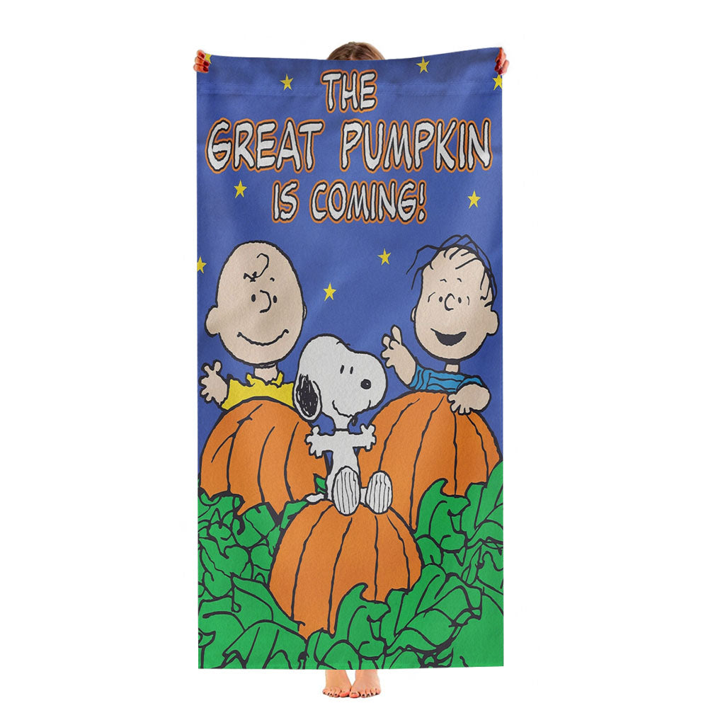 Peanuts Great Pumpkin Charlie Brown Ultra-Soft Luxury Bathroom Towels