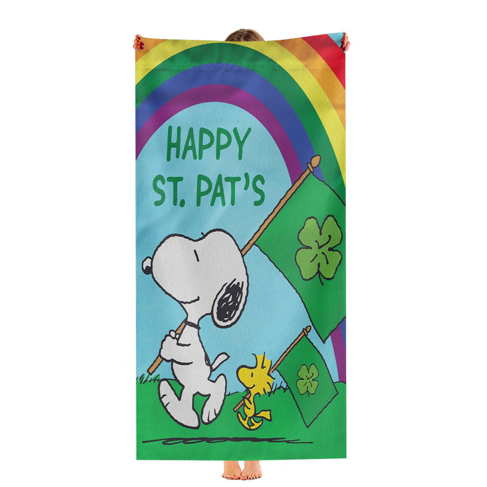 Peanuts Happy St Pats Snoopy Ultra-Soft Luxury Bathroom Towels