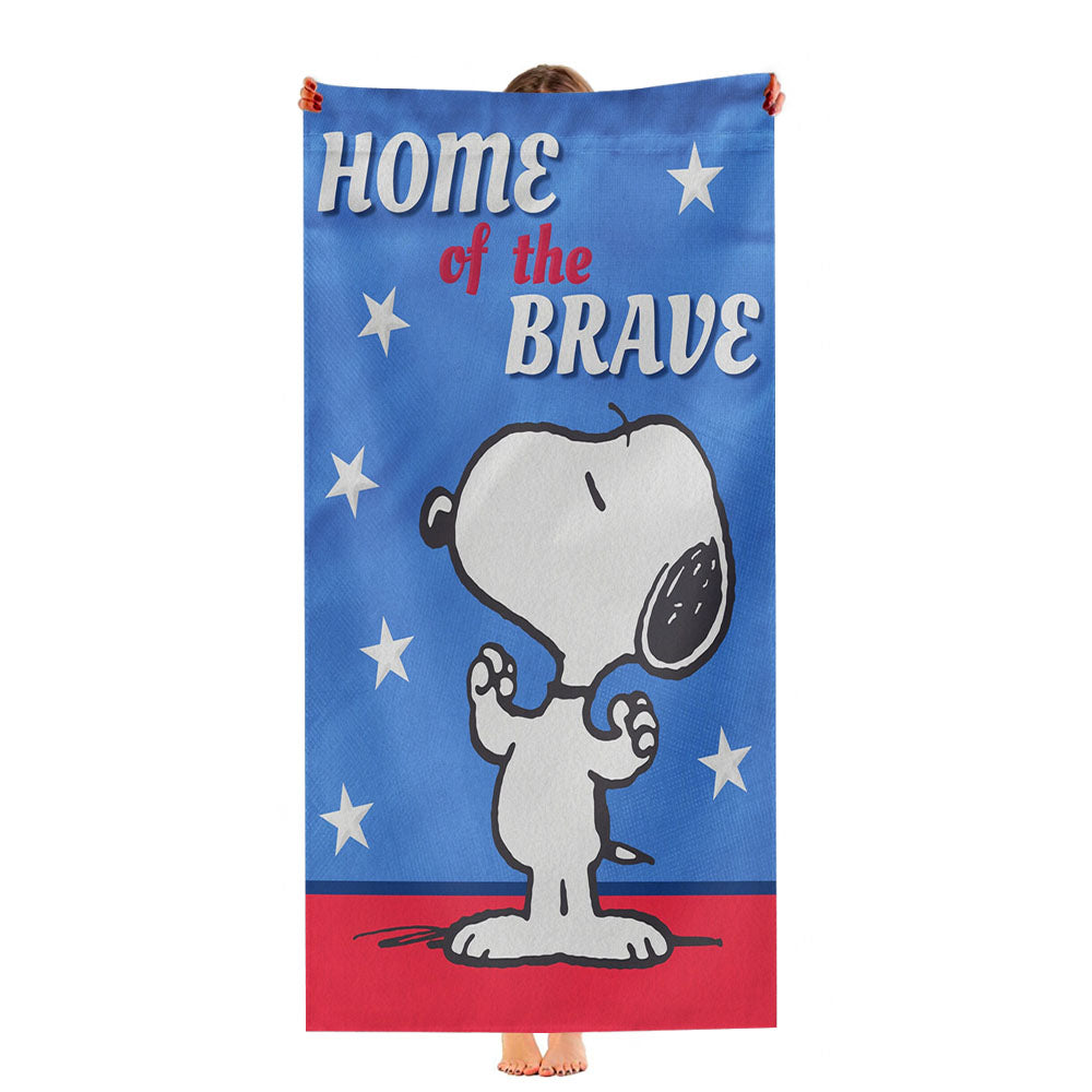 Peanuts Home Of The Brave Snoopy Ultra-Soft Luxury Bathroom Towels