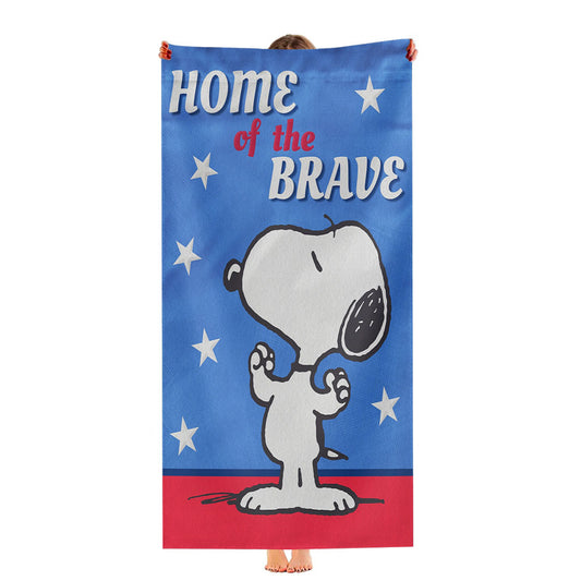 Peanuts Home Of The Brave Snoopy Ultra-Soft Luxury Bathroom Towels
