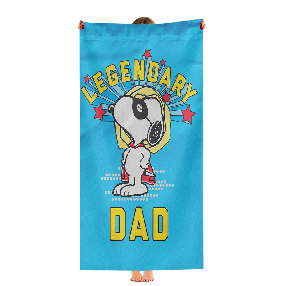 Peanuts Legendary Dad Ultra-Soft Luxury Bathroom Towels