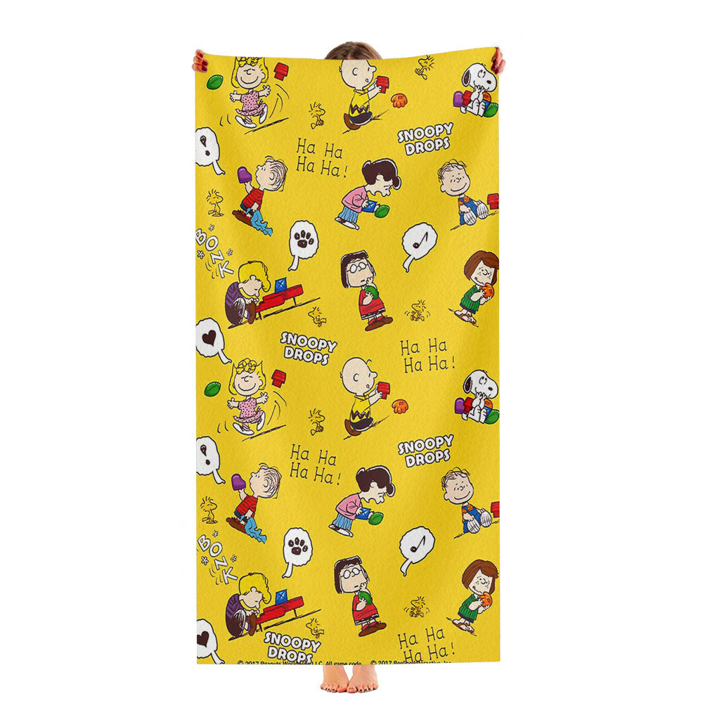 Peanuts Movie Worldwide Doodle Character Ultra-Soft Luxury Bathroom Towels