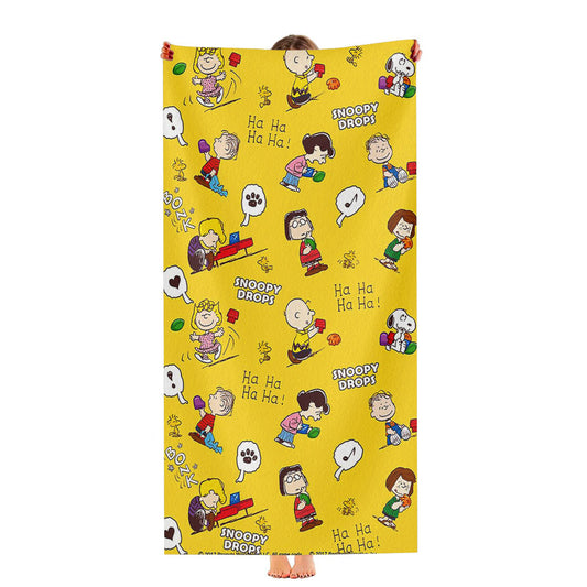 Peanuts Movie Worldwide Doodle Character Ultra-Soft Luxury Bathroom Towels