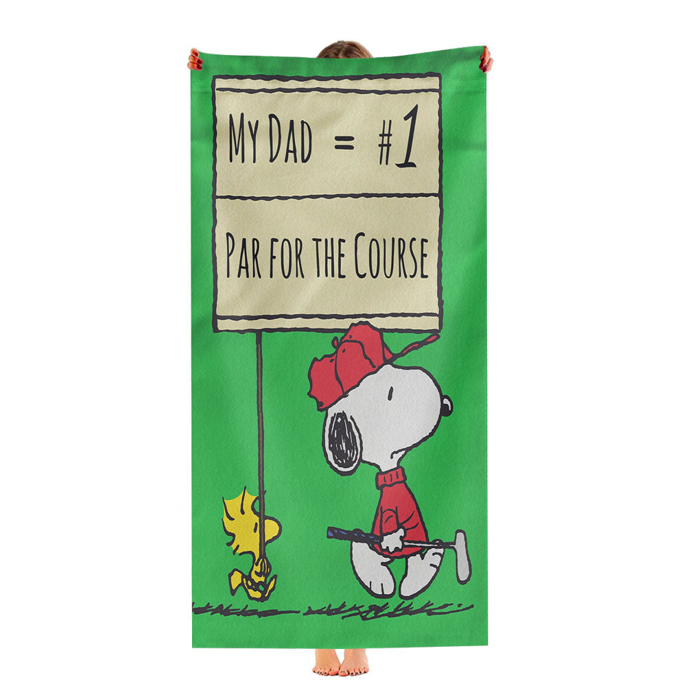Peanuts Par For The Course Ultra-Soft Luxury Bathroom Towels