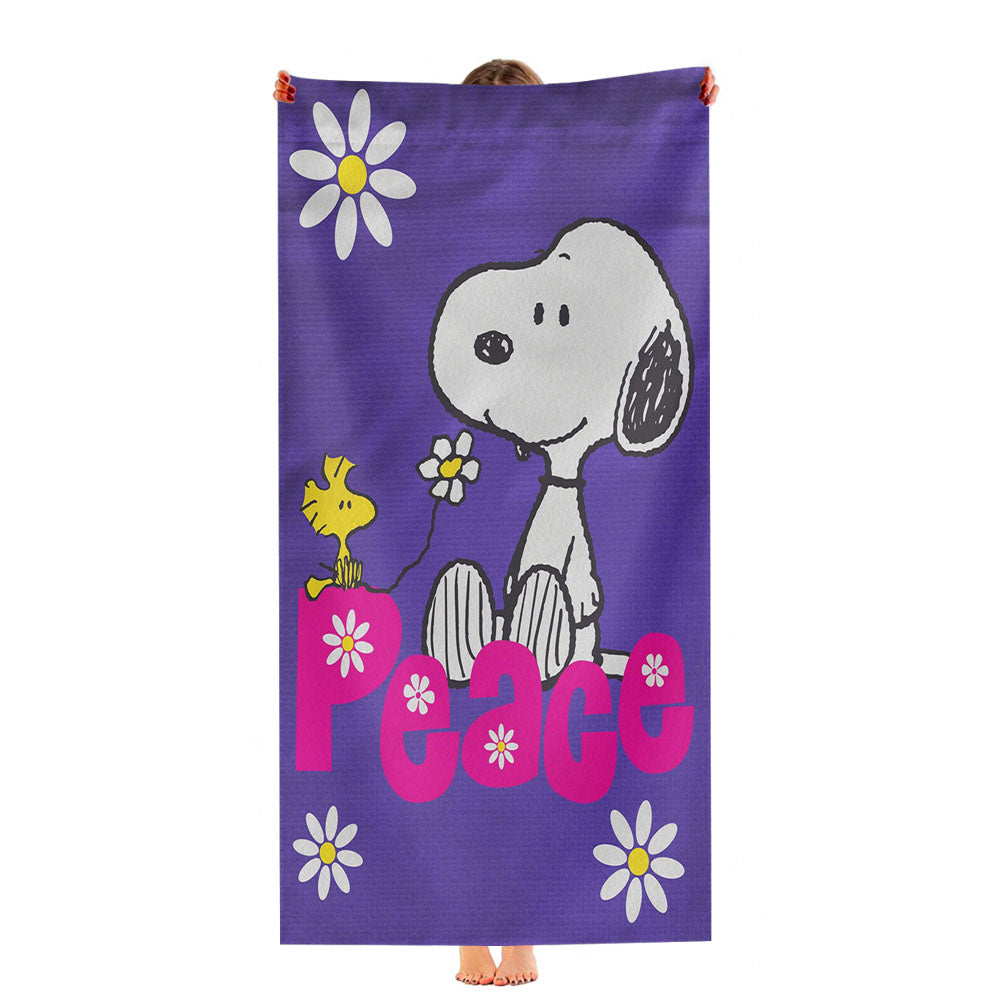 Peanuts Peace Snoopy Ultra-Soft Luxury Bathroom Towels