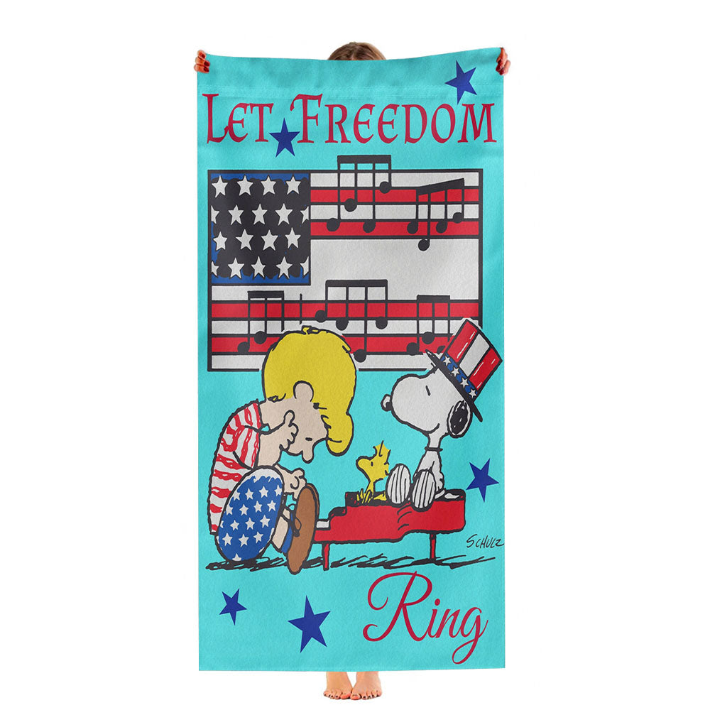 Peanuts Peanuts Let Freedom Ring Ultra-Soft Luxury Bathroom Towels