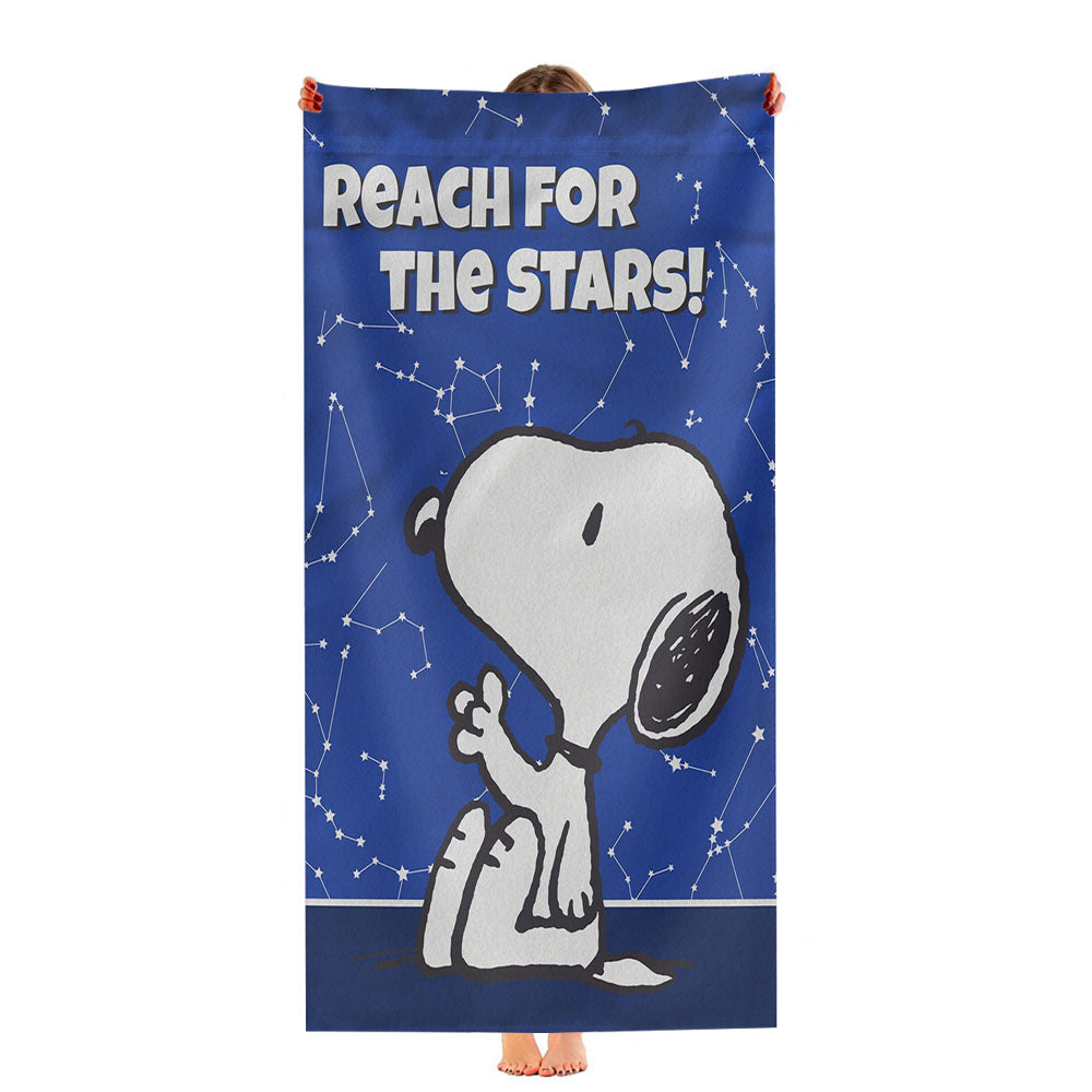 Peanuts Reach For The Stars Snoopy Ultra-Soft Luxury Bathroom Towels