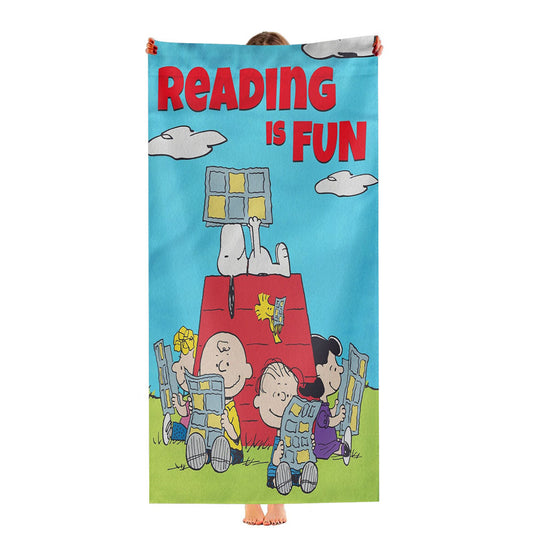 Peanuts Reading Is Fun Ultra-Soft Luxury Bathroom Towels