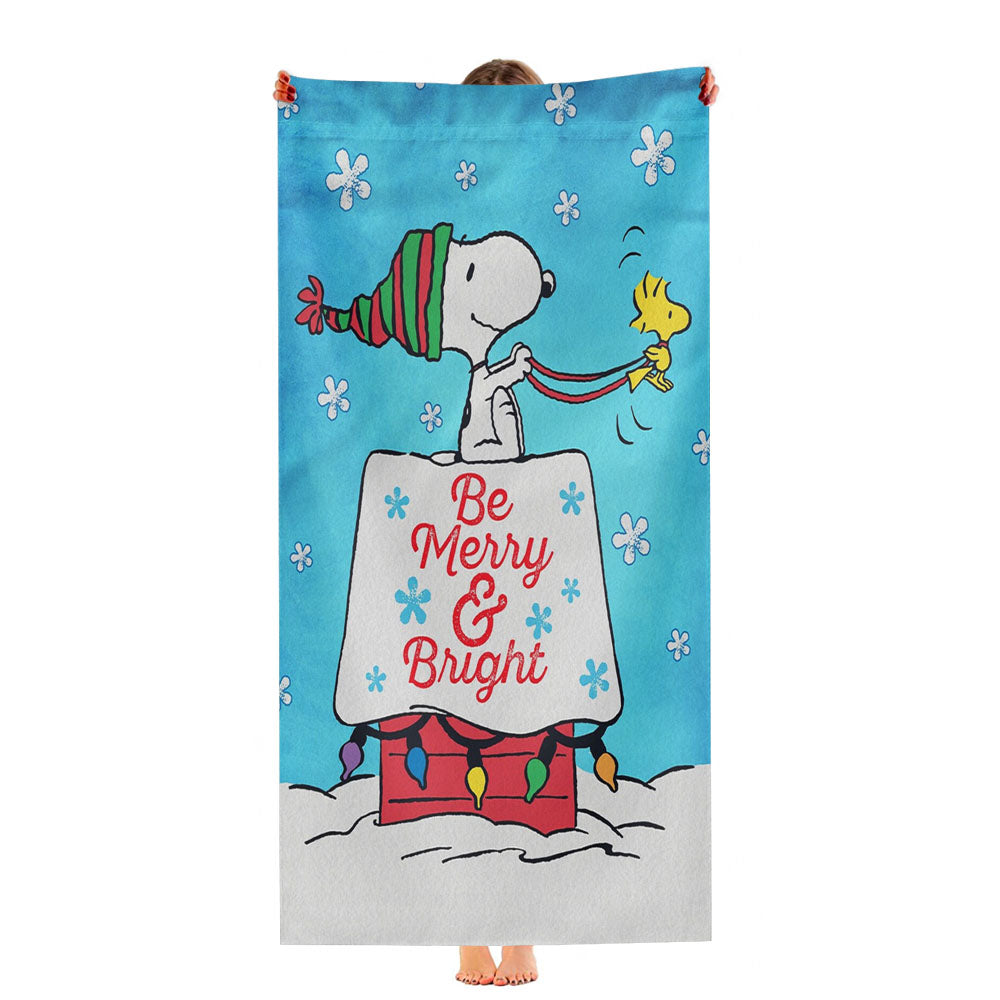 Peanuts Snoopy Christmas Ultra-Soft Luxury Bathroom Towels