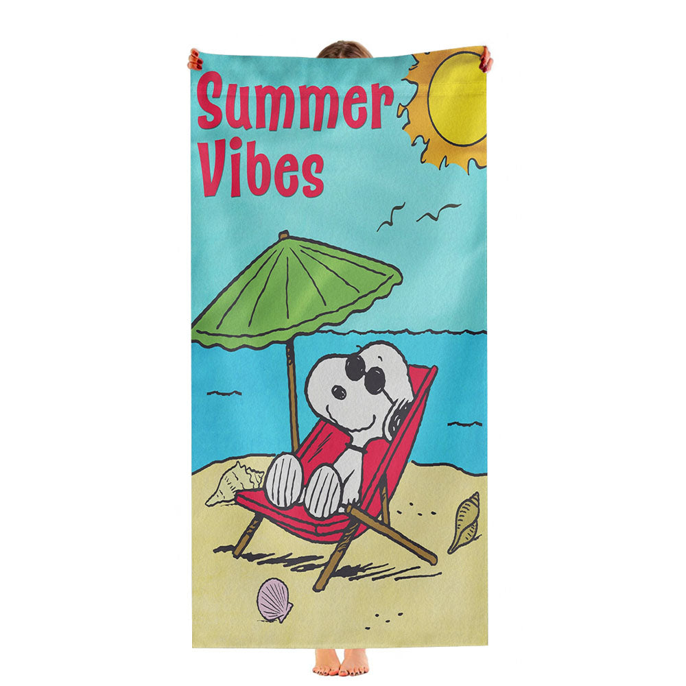 Peanuts Summer Beach Vibes Ultra-Soft Luxury Bathroom Towels