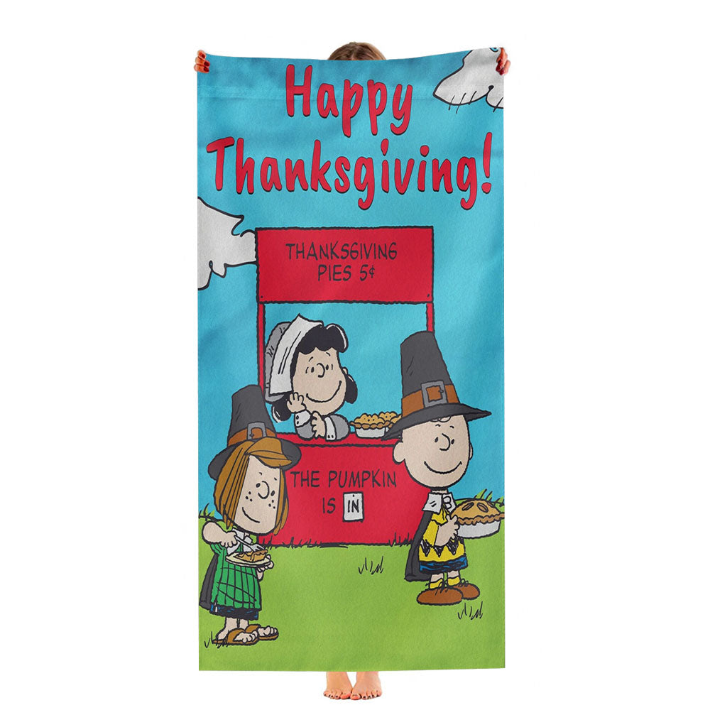 Peanuts Thanksgiving Ultra-Soft Luxury Bathroom Towels