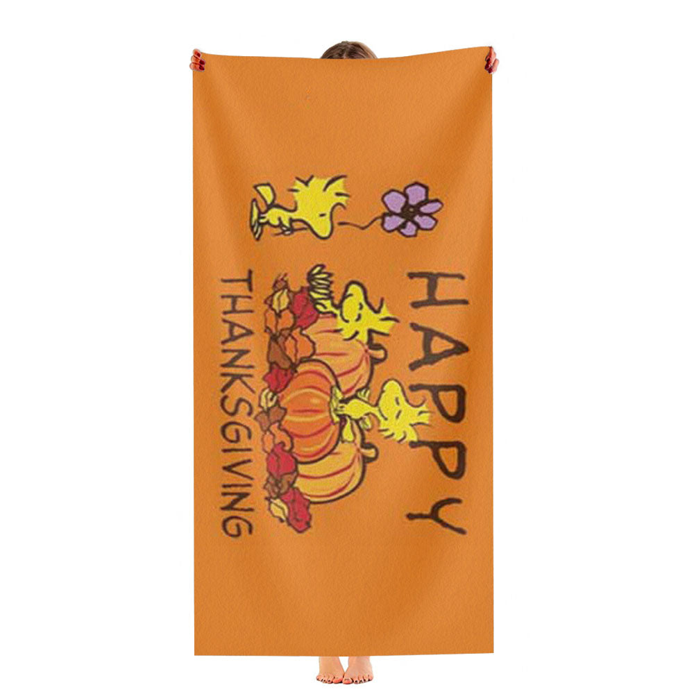 Peanuts Thanksgiving Woodstock Ultra-Soft Luxury Bathroom Towels