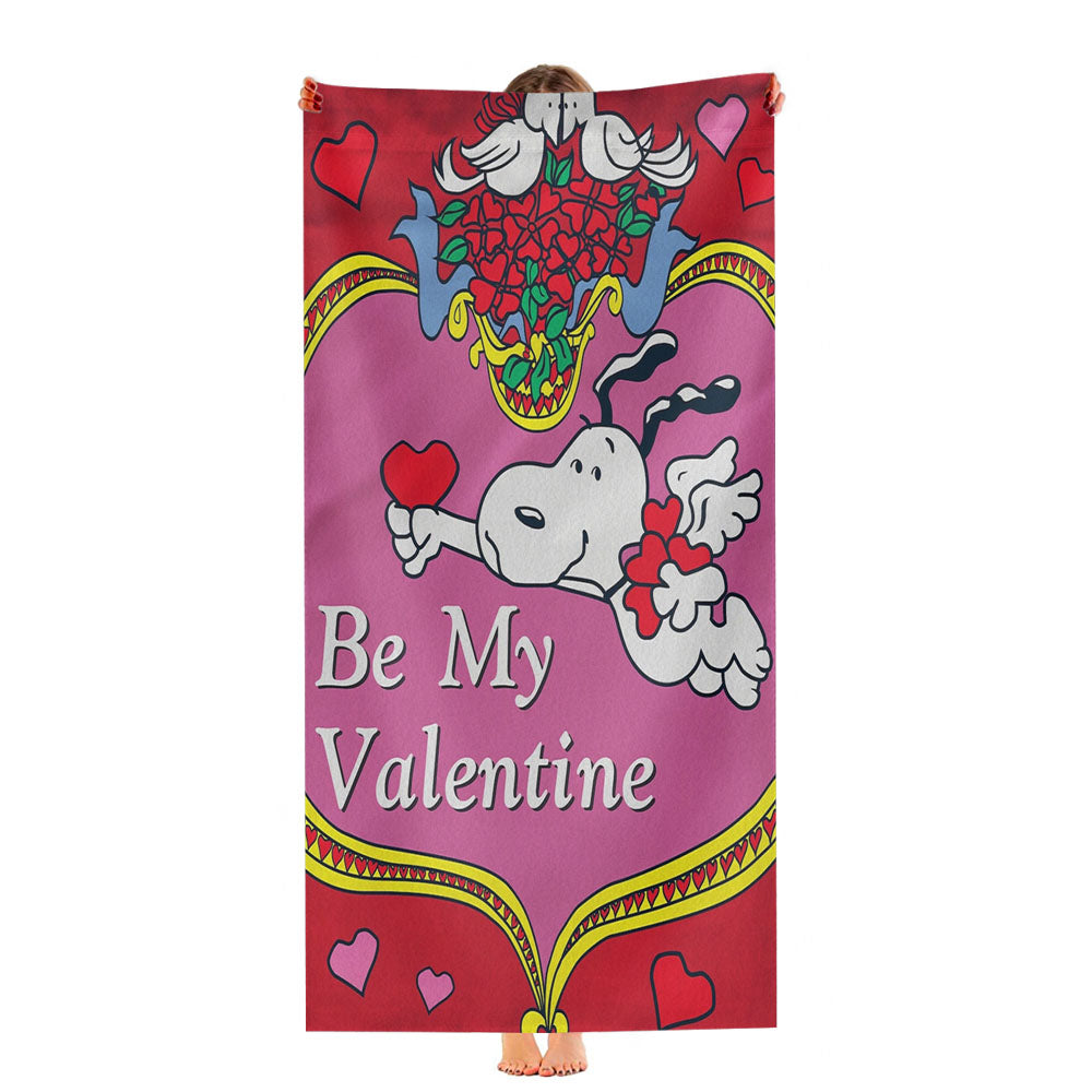 Peanuts Valentines Day Snoopy Ultra-Soft Luxury Bathroom Towels