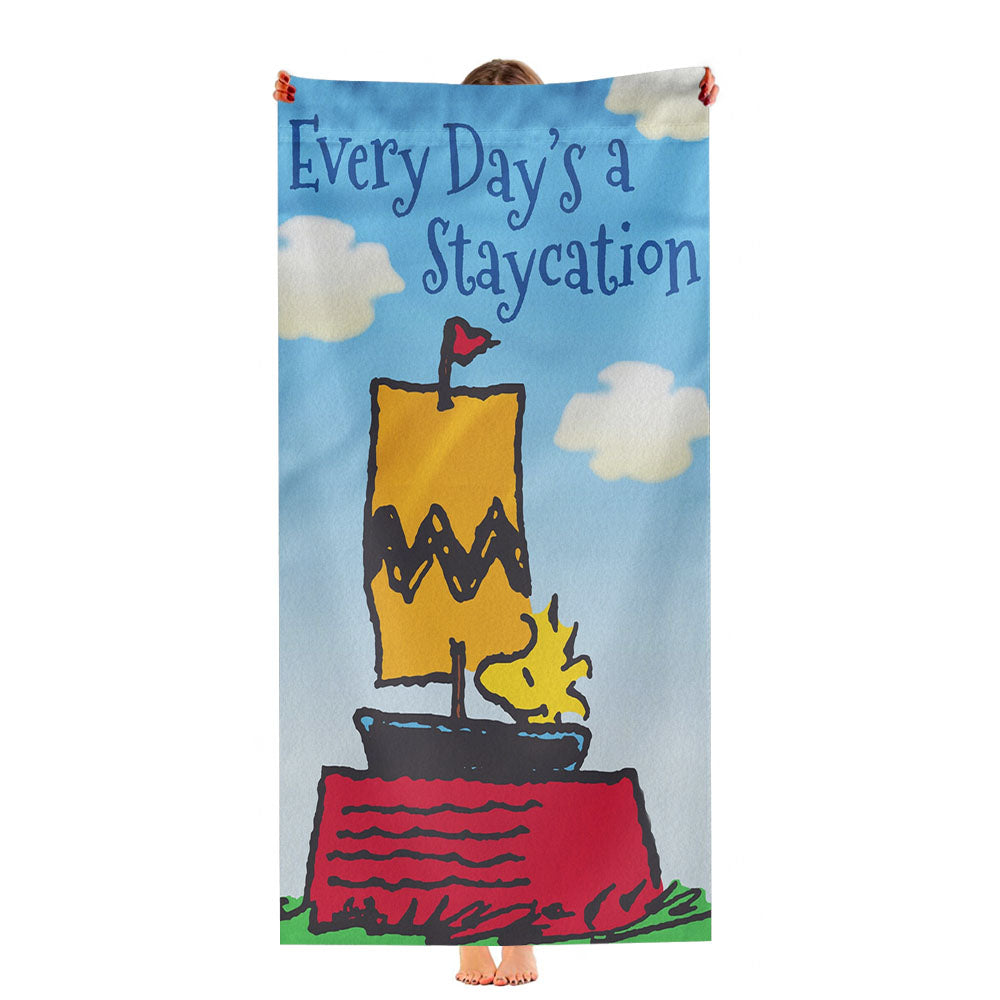 Peanuts Woodstock Staycation Ultra-Soft Luxury Bathroom Towels