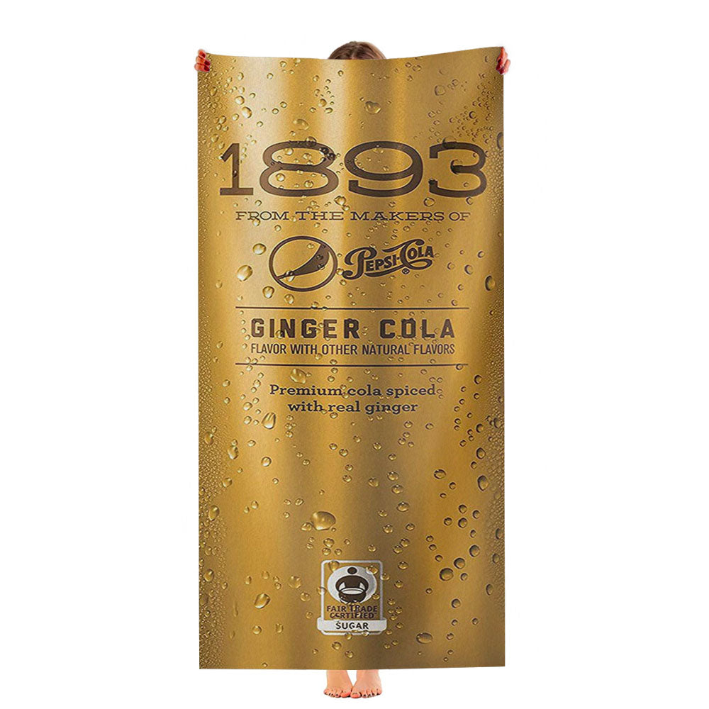 Pepsi Cola 1893 Ginger Gold Ice Cans Ultra-Soft Luxury Bathroom Towels