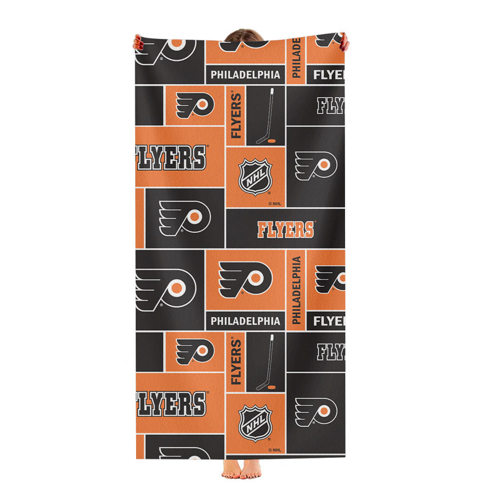 Philadelphia Flyers Nhl Pattern Logo Ultra-Soft Luxury Bathroom Towels