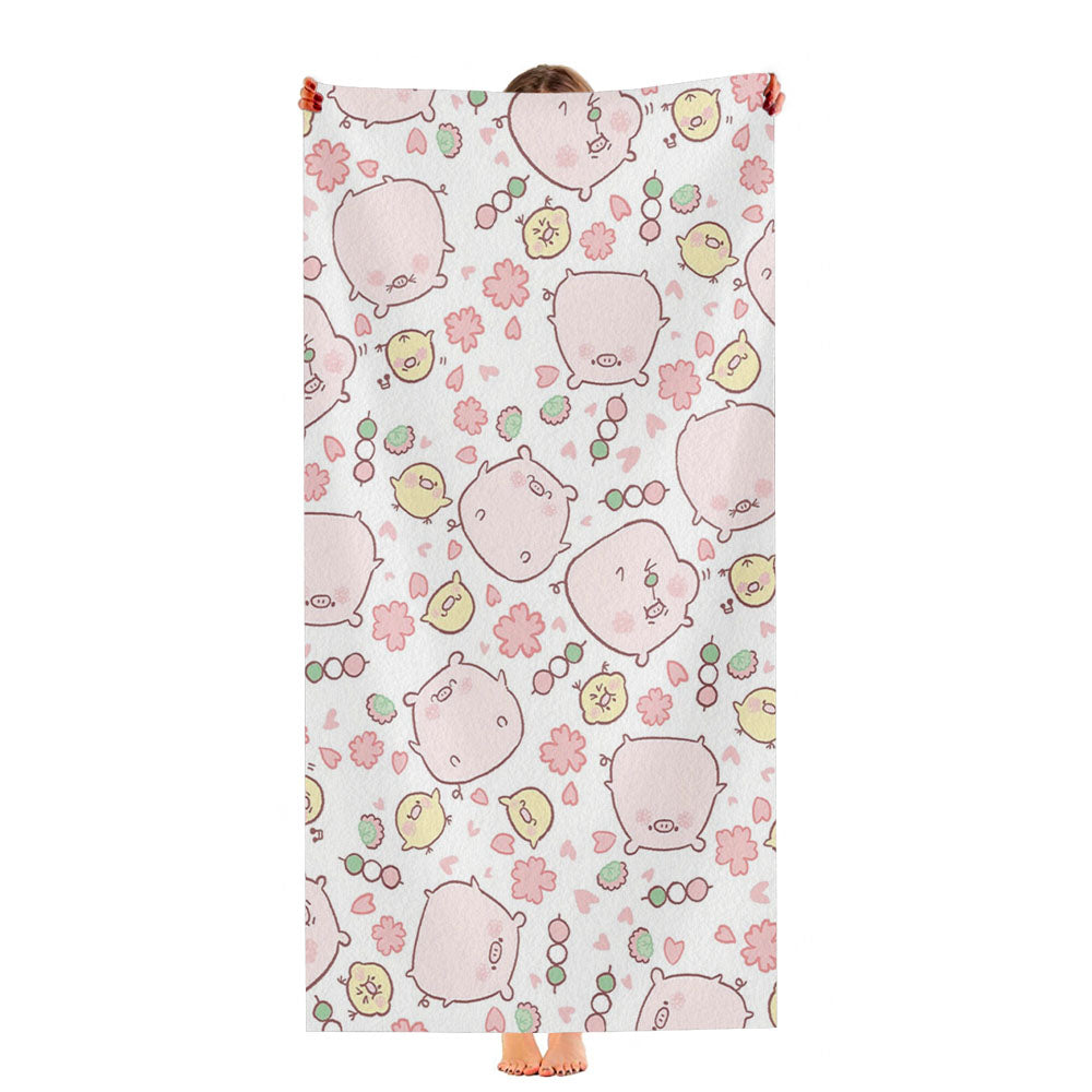 Pig Pattern Ultra-Soft Luxury Bathroom Towels