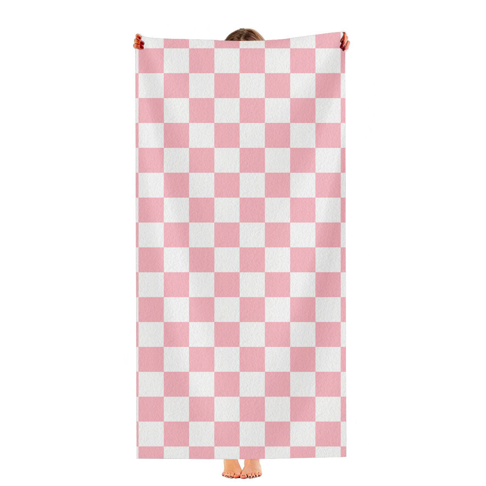 Pink Checkered Vans Shoes Ultra-Soft Luxury Bathroom Towels