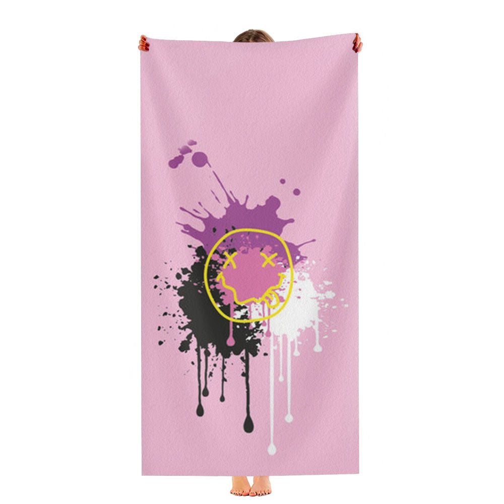 Pink Graffiti - Skate Aesthetic Ultra-Soft Luxury Bathroom Towels