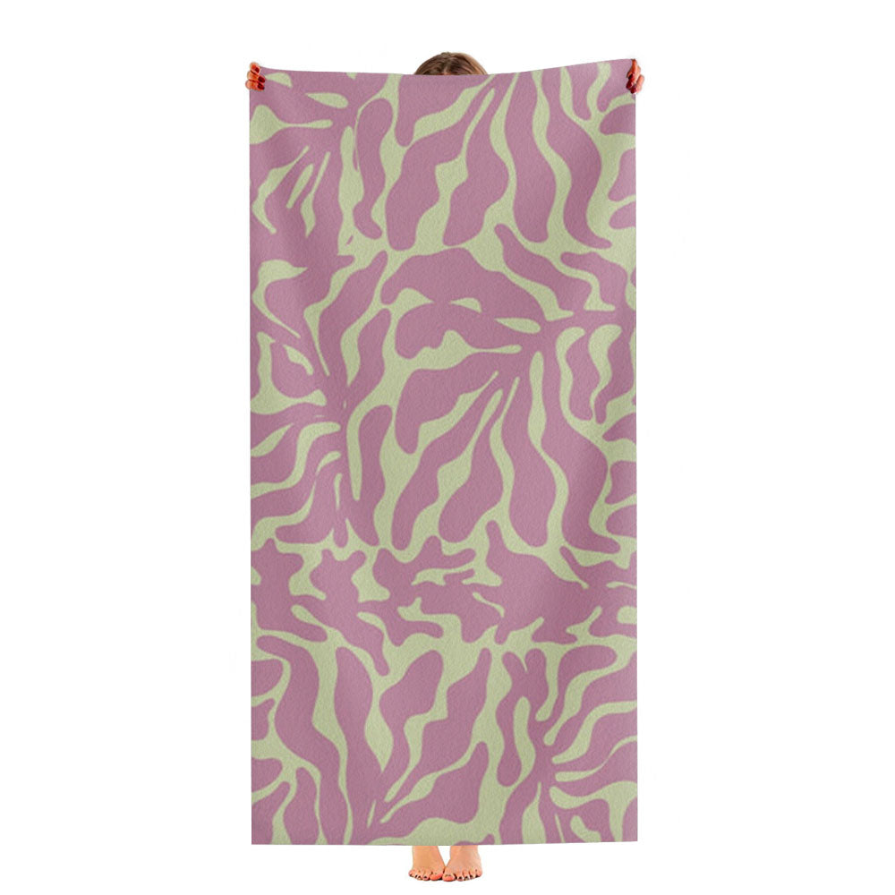 Pink Leaves - Foliage Ultra-Soft Luxury Bathroom Towels