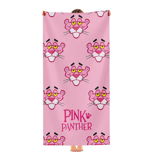 Pink Panther Pattern Face Ultra-Soft Luxury Bathroom Towels