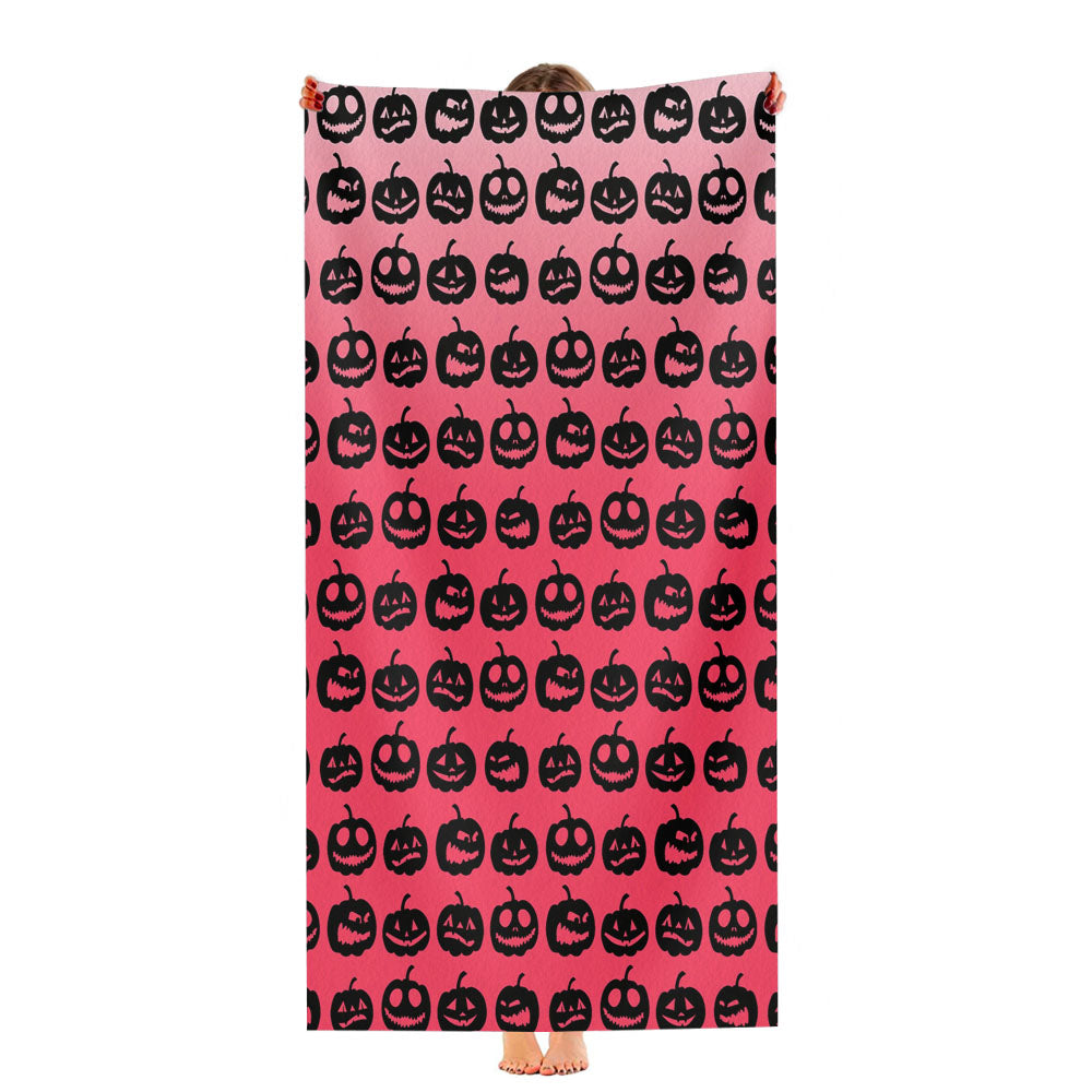 Pink Pumpkins Pattern Silhouette Collections Ultra-Soft Luxury Bathroom Towels