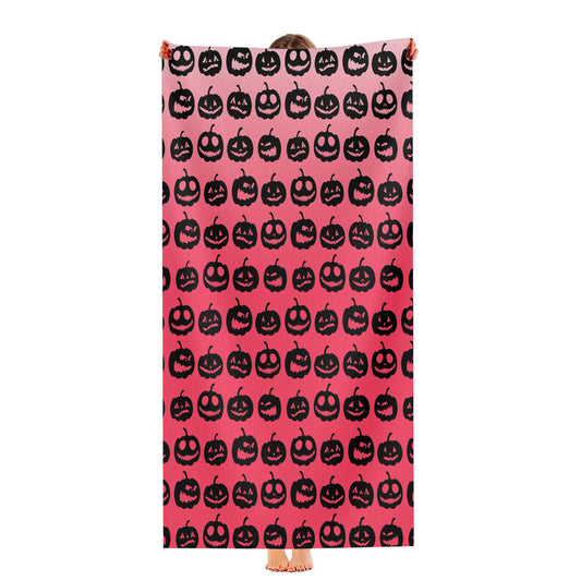 Pink Pumpkins Pattern Silhouette Collections Ultra-Soft Luxury Bathroom Towels