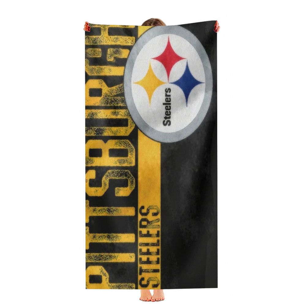 Pittsburgh Steeler Number Plate Ultra-Soft Luxury Bathroom Towels